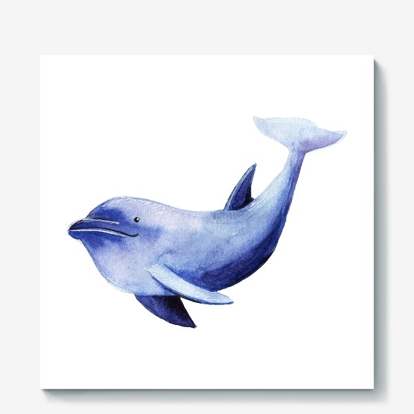 Холст «Watercolor dolphin»