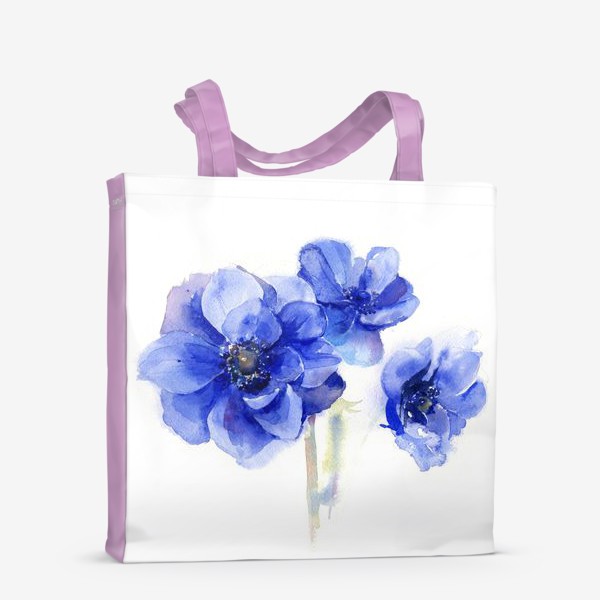 Сумка-шоппер «Синие цветы Анемоны»