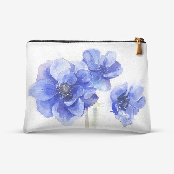 Косметичка «Синие цветы Анемоны»