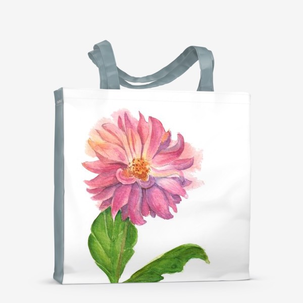 Сумка-шоппер «Акварельный розовый цветок»