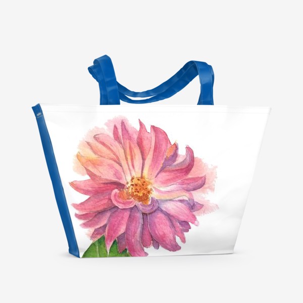 Пляжная сумка «Акварельный розовый цветок»