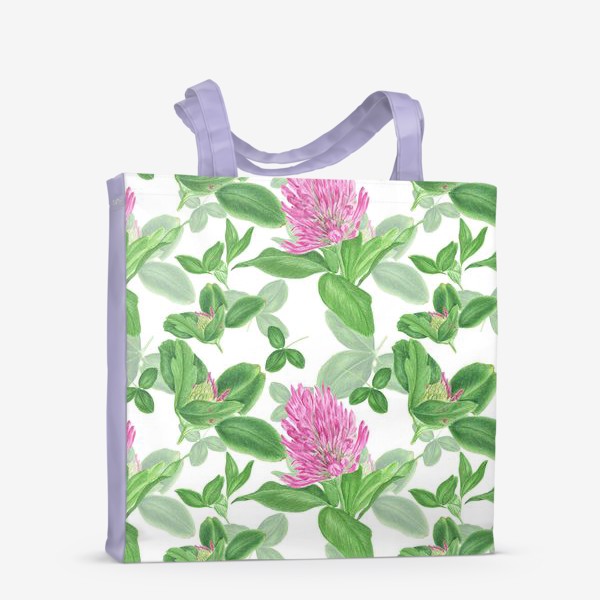 Сумка-шоппер «Цветы и листья клевера»
