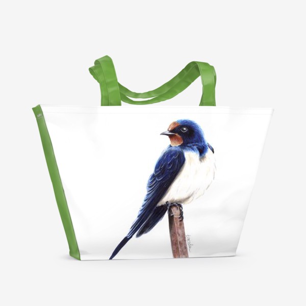 Пляжная сумка «Птица ласточка»