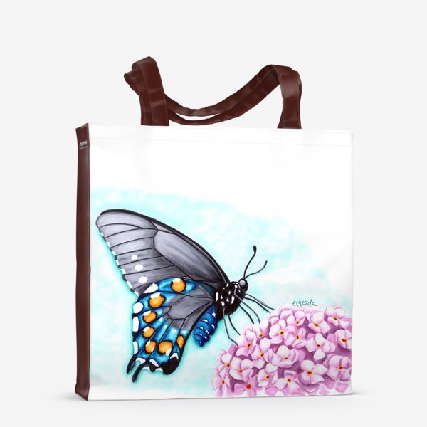 Сумка-шоппер «Бабочка на цветке»