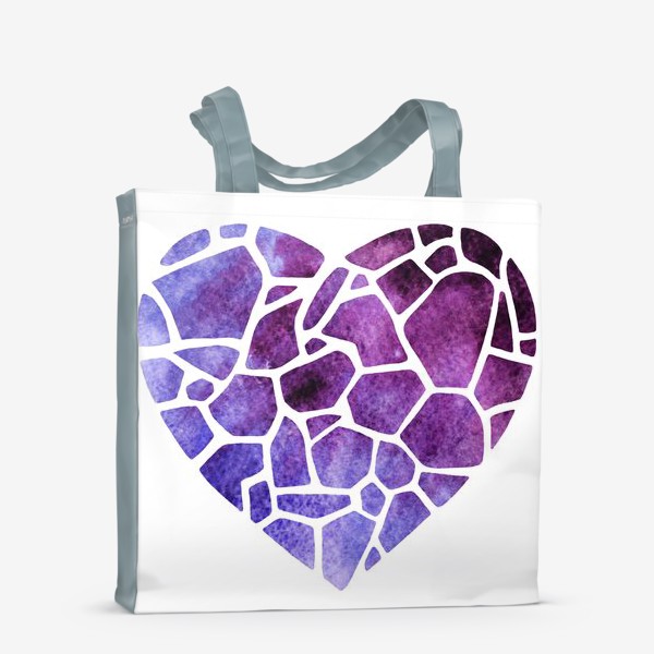 Сумка-шоппер «акварельное сердце 1»