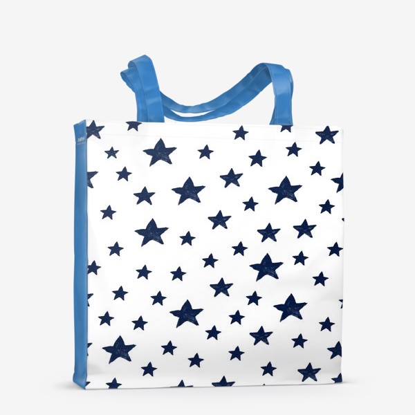 Сумка-шоппер «Акварельные синие звезды»