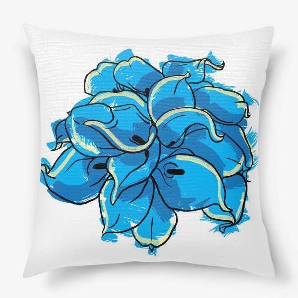 Подушка «Синие каллы»