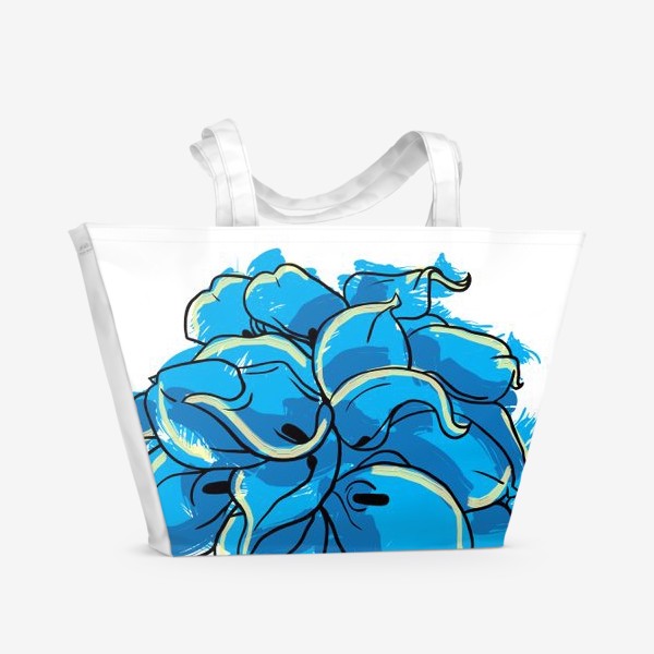 Пляжная сумка «Синие каллы»