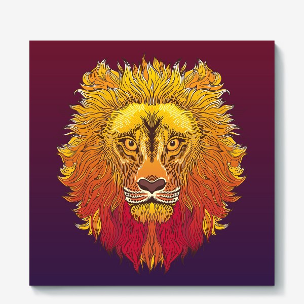 Холст «Огненный лев»