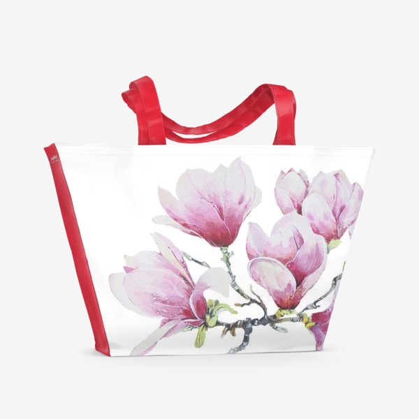 Пляжная сумка «Магнолия. Весна»