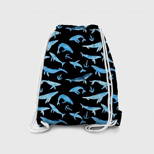 Рюкзак «Watercolor whales»