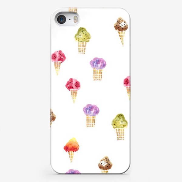Чехол iPhone «Мороженое Акварель»