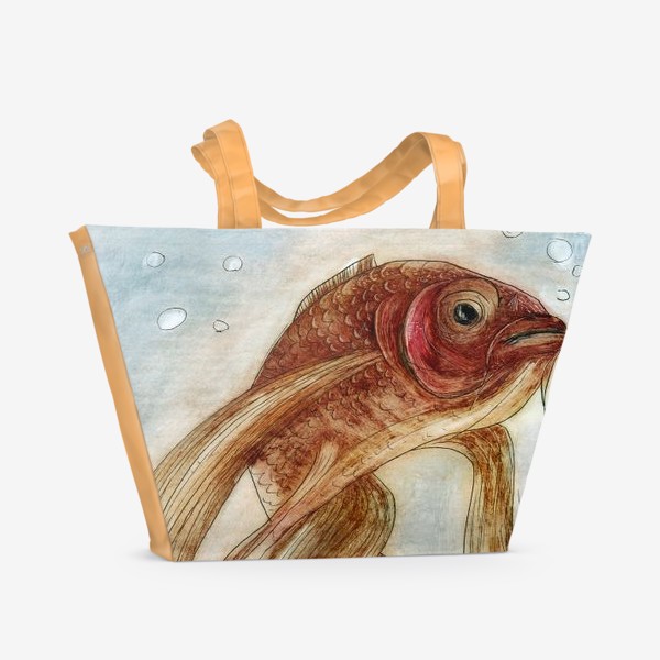 Пляжная сумка &laquo;золотая рыбка&raquo;