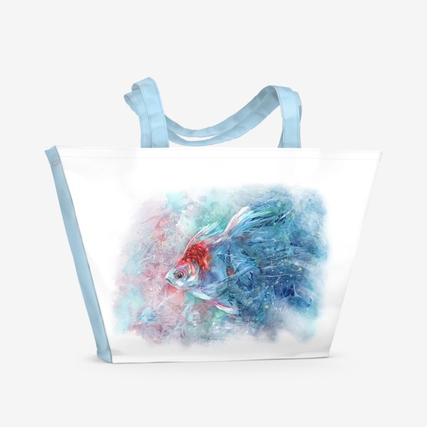 Пляжная сумка «Рыбка в весенней воде»