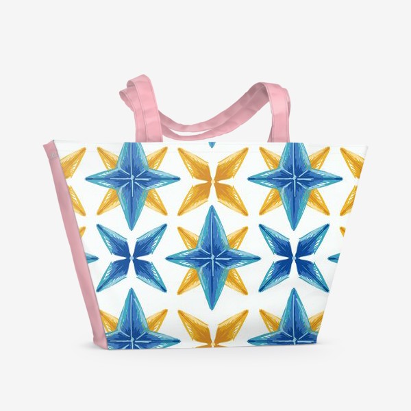 Пляжная сумка «Желто-синие звёзды»