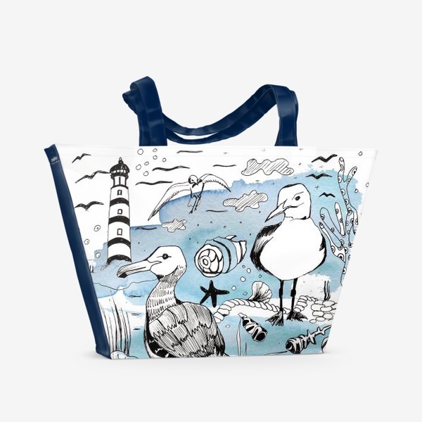 Пляжная сумка «чайки»
