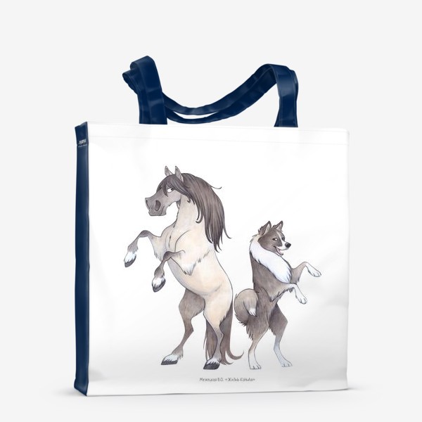 Сумка-шоппер «Якутская лошадь/Якутская лайка»