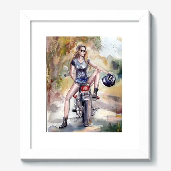 Картина «Мотоцикл и девушка»