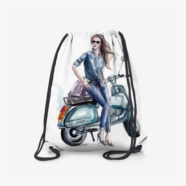 Рюкзак «Девушка на скутере»