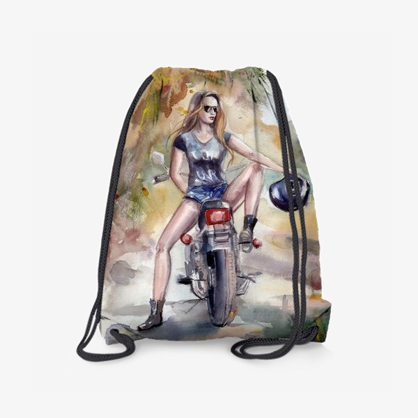 Рюкзак «Мотоцикл и девушка»