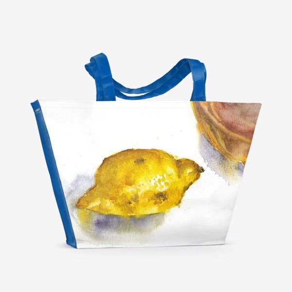 Пляжная сумка «Чаепитие с лимоном»