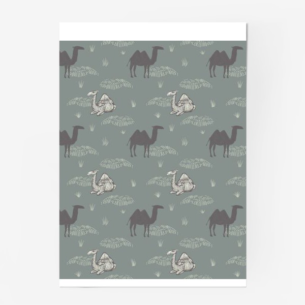 Постер «Верблюды в сумерках. Camels in dusk.»