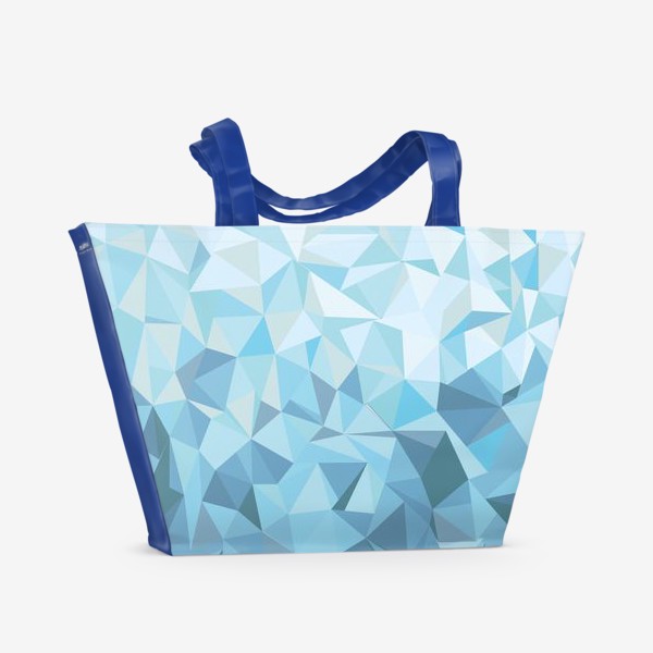 Пляжная сумка «Объемное море в стиле low poly»