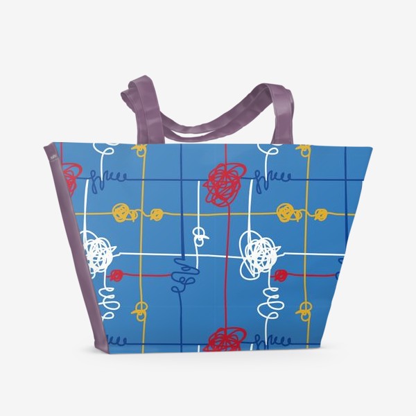 Пляжная сумка «Разноцветные каракули»