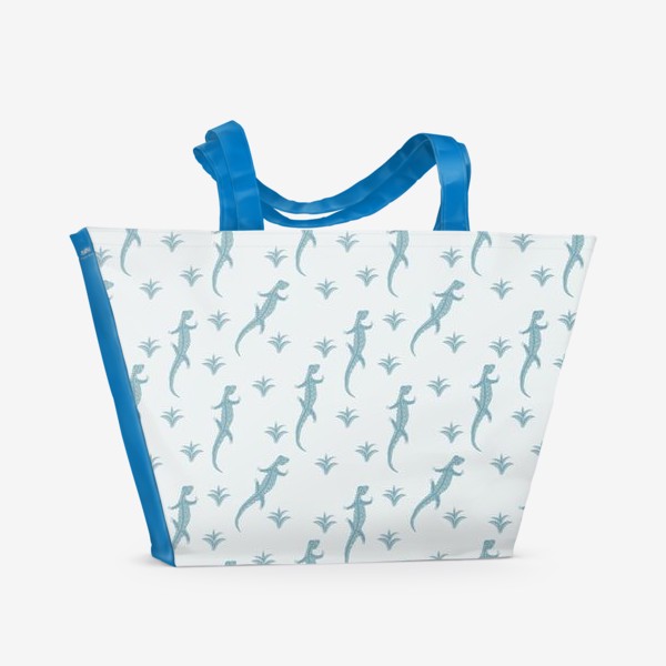 Пляжная сумка «Голубые Ящерицы. Blue lizzards»