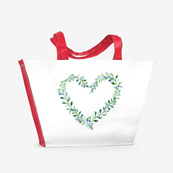 Пляжная сумка «Зеленое сердце»