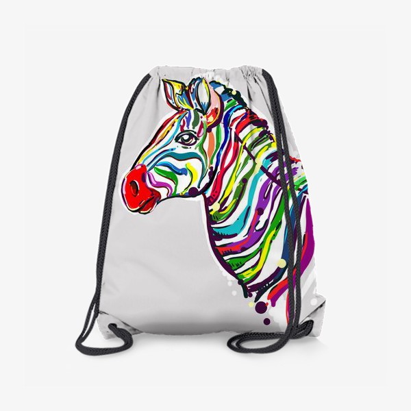 Рюкзак «яркая цветная зебра»