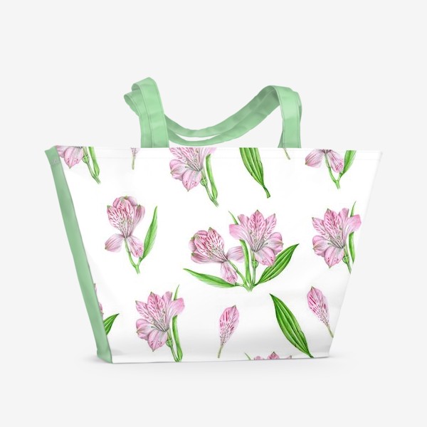 Пляжная сумка «Alstroemeria pattern»