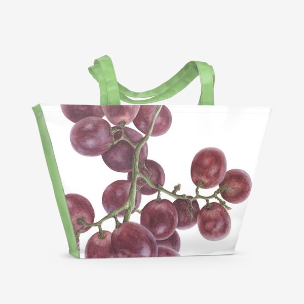 Пляжная сумка «Ветка красного винограда»