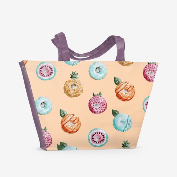 Пляжная сумка «Пончики Паттерн»