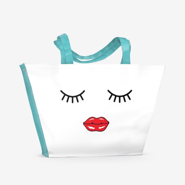Пляжная сумка «Женское лицо»