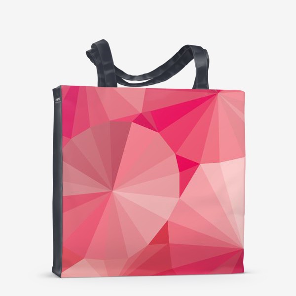 Сумка-шоппер &laquo;Объемные розовые зонтики в стиле Low Poly&raquo;