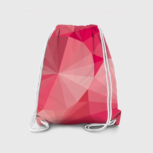 Рюкзак &laquo;Объемные розовые зонтики в стиле Low Poly&raquo;