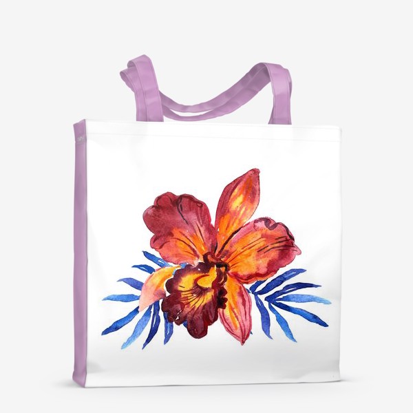 Сумка-шоппер «акварель орхидея»