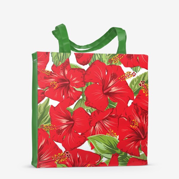 Сумка-шоппер «цветы гибискус»