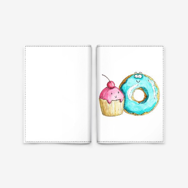 Обложка для паспорта «Пироженка и бублик»