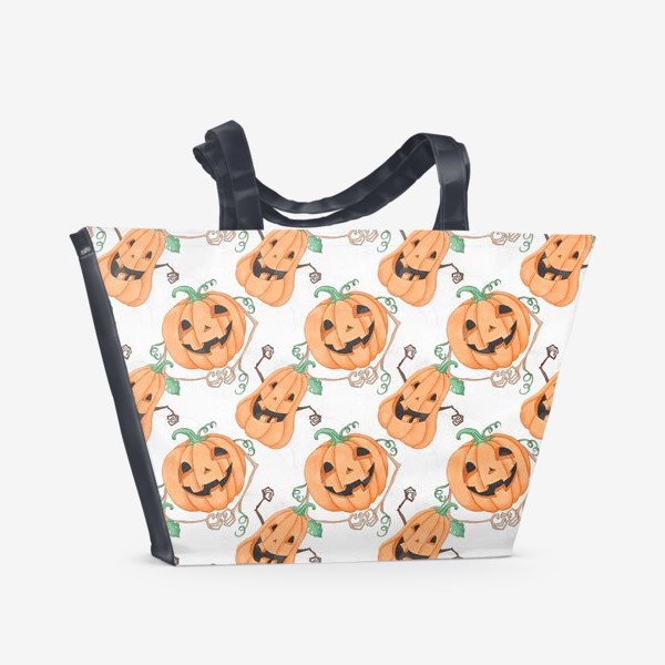 Пляжная сумка &laquo;Halloween Pumpkins&raquo;