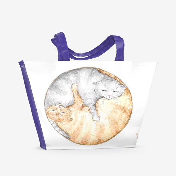 Пляжная сумка «Кошачья гармония»