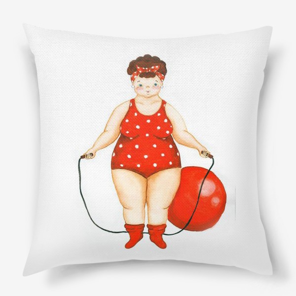 Подушка «Девушка в красном»