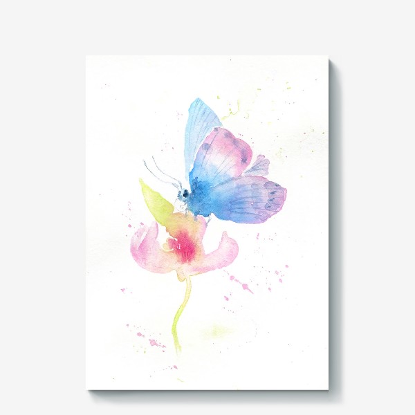 Холст «Бабочка на цветке»