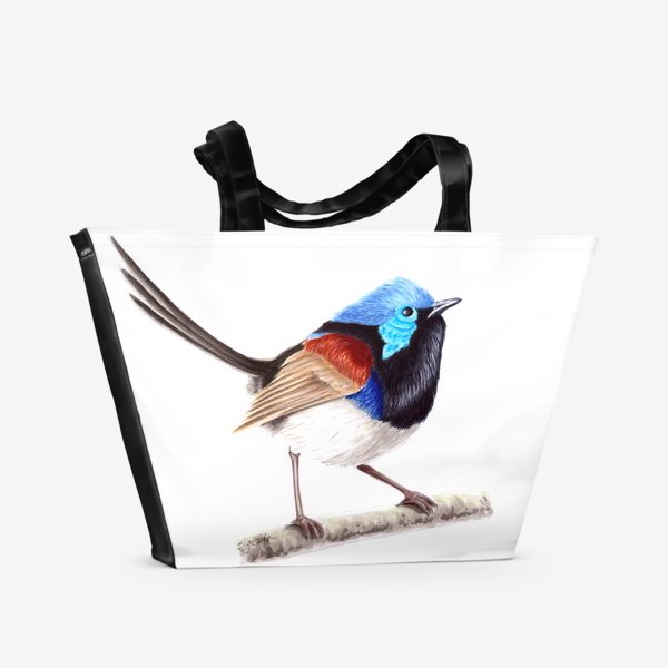 Пляжная сумка «Птица расписной малюр»