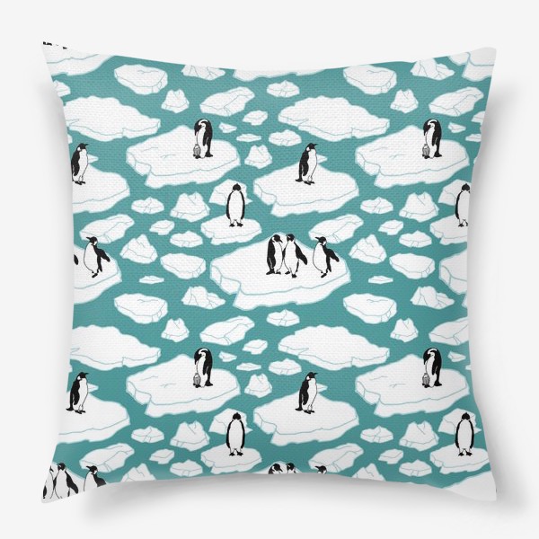 Подушка «Пингвины на льду»