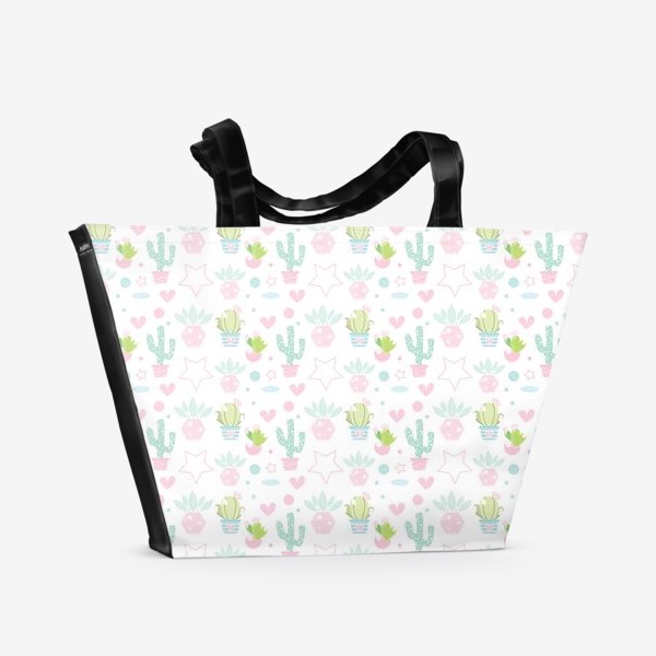 Пляжная сумка «Pattern Cactus / паттерн кактусы»