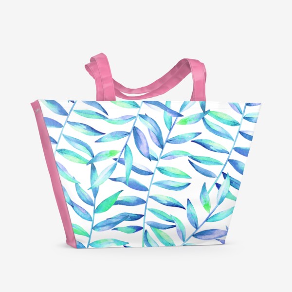 Пляжная сумка «Паттерн из листьев »
