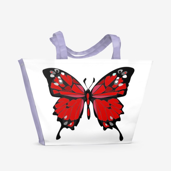 Пляжная сумка «Красная бабочка»