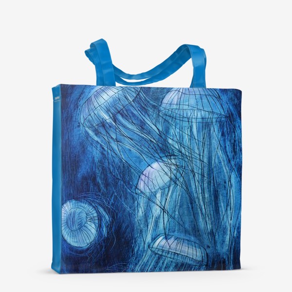 Сумка-шоппер «медузы в море»